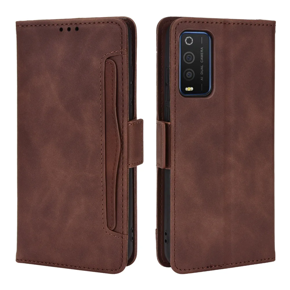 

TCL205 Luxury Case Leather Wallet Card Slot Removable Book Funda for TCL 205 Case Silicone Bumper Shell T-Mobile 205 Flip Cover