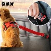 pet dog leash car seat belt adjustable lead leash safety travel clip puppy collar leash car pet supplies dog accessories