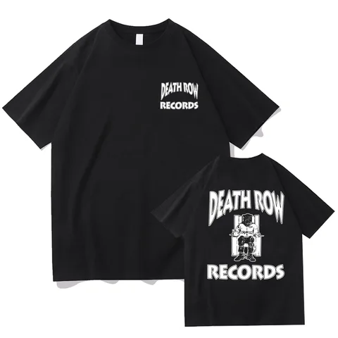 Черная футболка с принтом Death Row