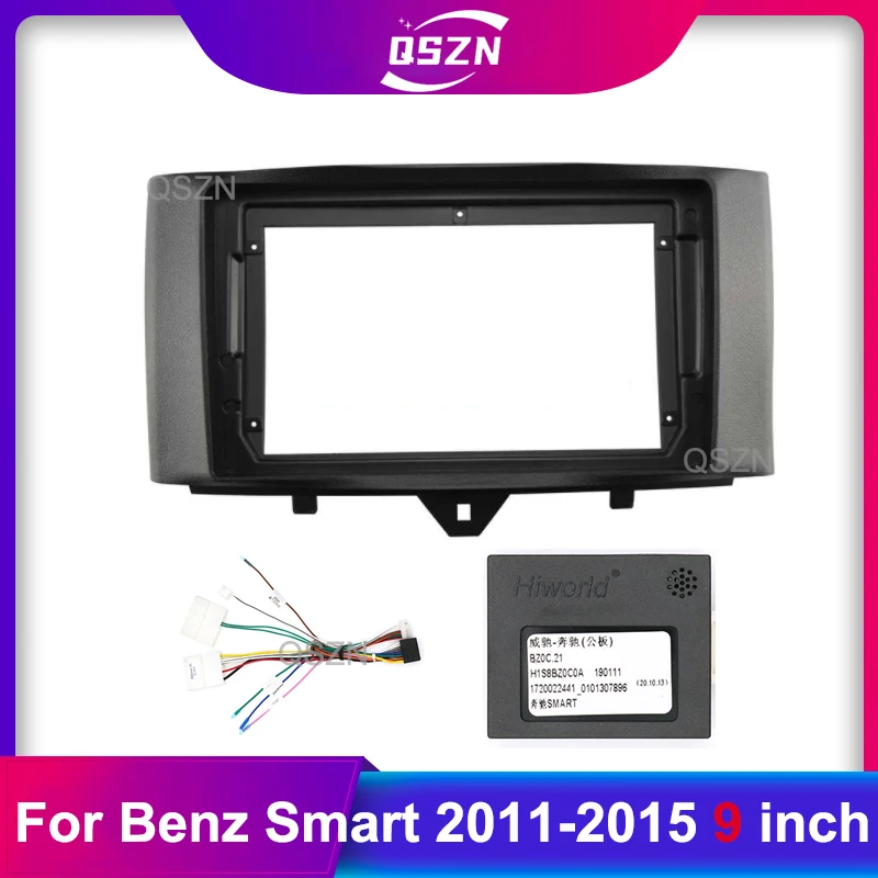

Автомобильная стереосистема 9 дюймов Большой экран 2Din рамка для Benz Smart Fortwo 2011-2015 аудио приборная панель Рамка комплект с Canbus