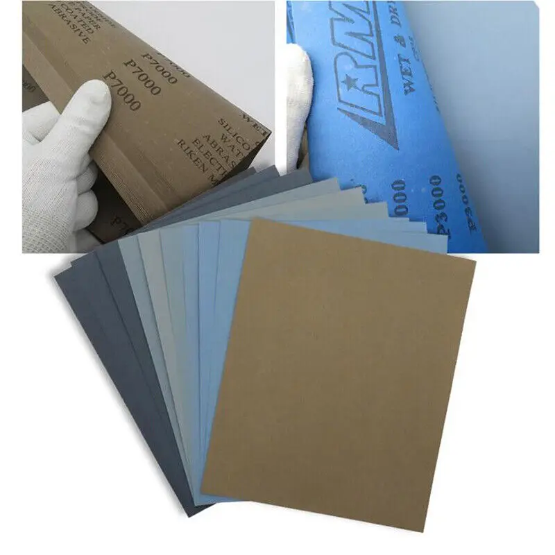 

2Sheets CP38 WET & DRY SANDPAPER 800 1000 1200 1500 2000 2500 3000 4000 5000 7000 Grit Waterproof Abrasive A4 Paper 230*280mm