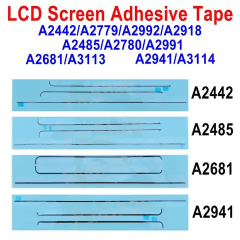 20 комплектов для MacBook Pro Air Retina A2442/A2779/A2992/A2918 A2485/A2780/A2991 A2681/A3113 A2941/A3114 Клейкая лента для ЖК-экрана
