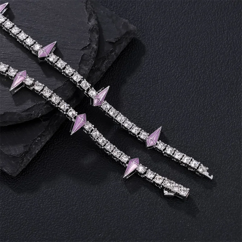 Цепочка с кубинской пантерой Мужская цепь бриллиантами выложенными Фианитами 13