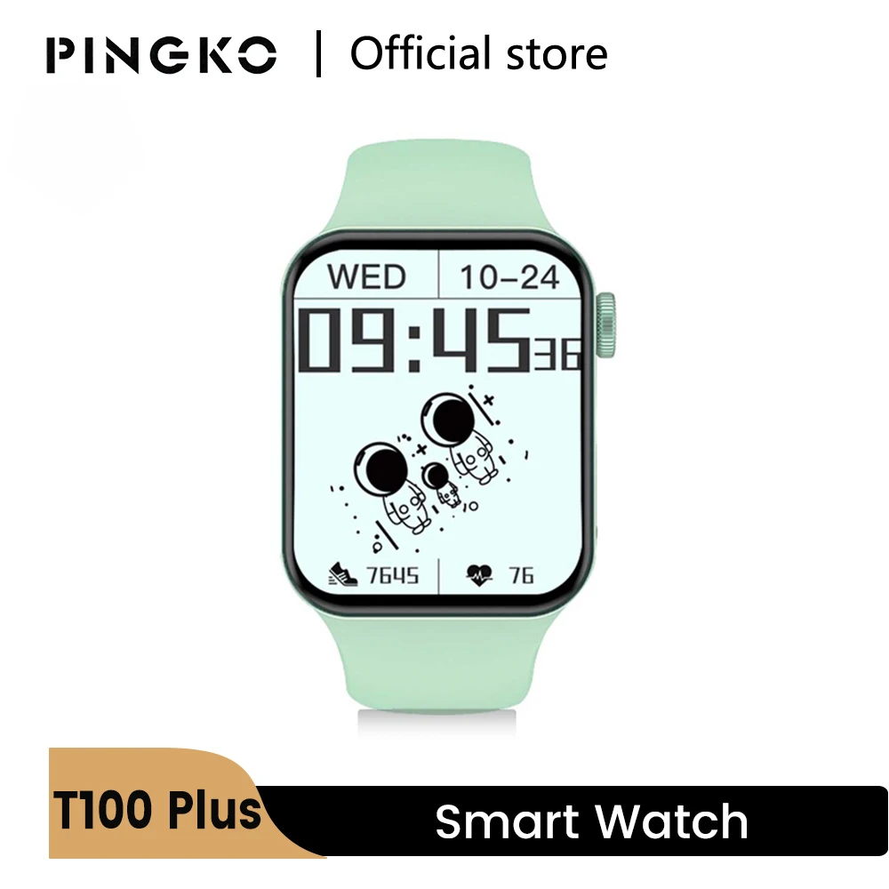

PINGKO T100 Plus Smart Watch Series 7 Heart Rate Monitor 2022 Smartwatch Men Women Fitness Tracker Bracelet For Android IOS