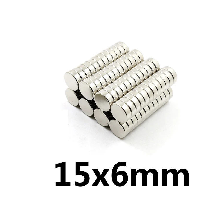 Мощные неодимовые магниты 15x6 мм 10/30/50 шт.