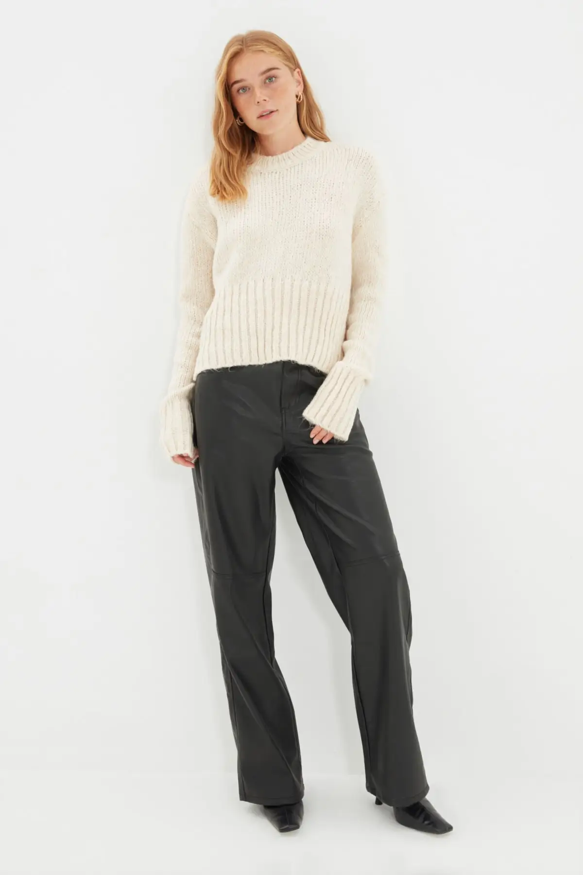 

Trendyol Mesh Detailed Knitwear Sweater TWOAW22KZ2237