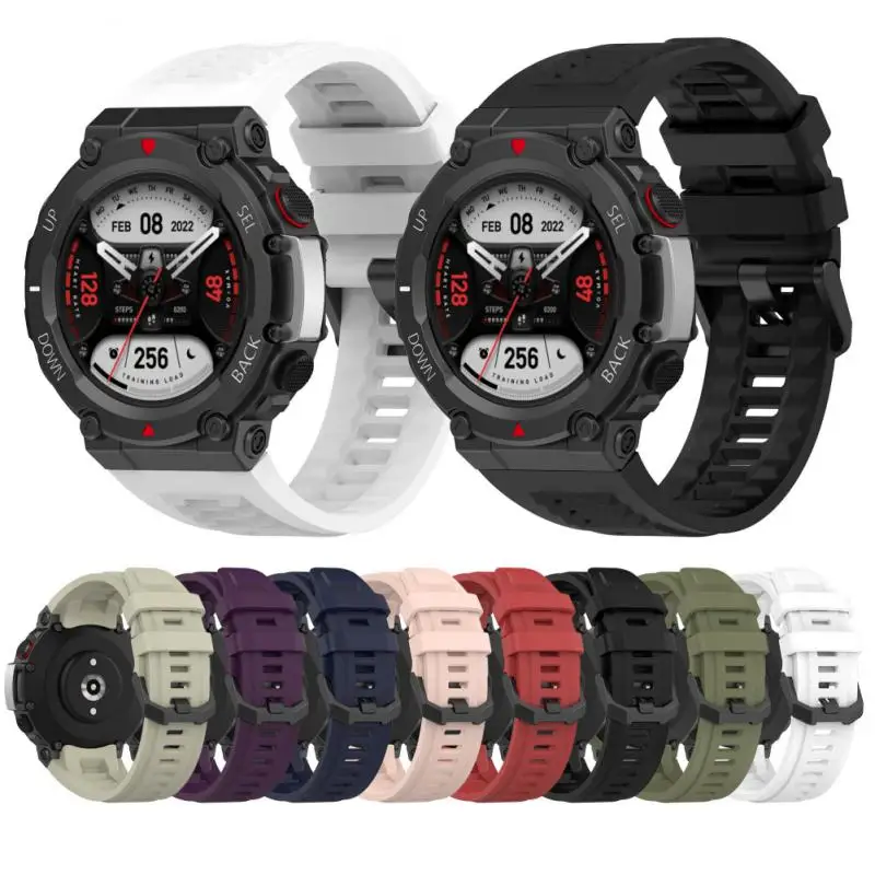 

Watch Strap For Huami Amazfit T-rex2 Sweat-proof With Tool Breathable Thickened Smart Accessories Watchband Correa Multi-color