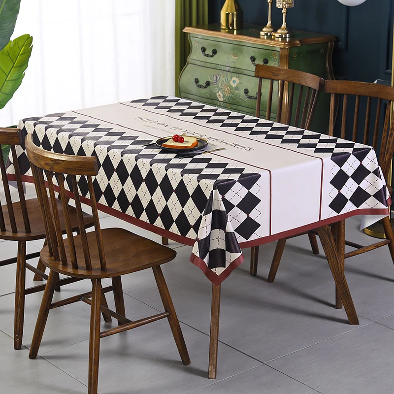 

Mat for a waterproof table and oil -resistant tea table, rectangular tablecloth. Washable tablecloth Decorative fabric