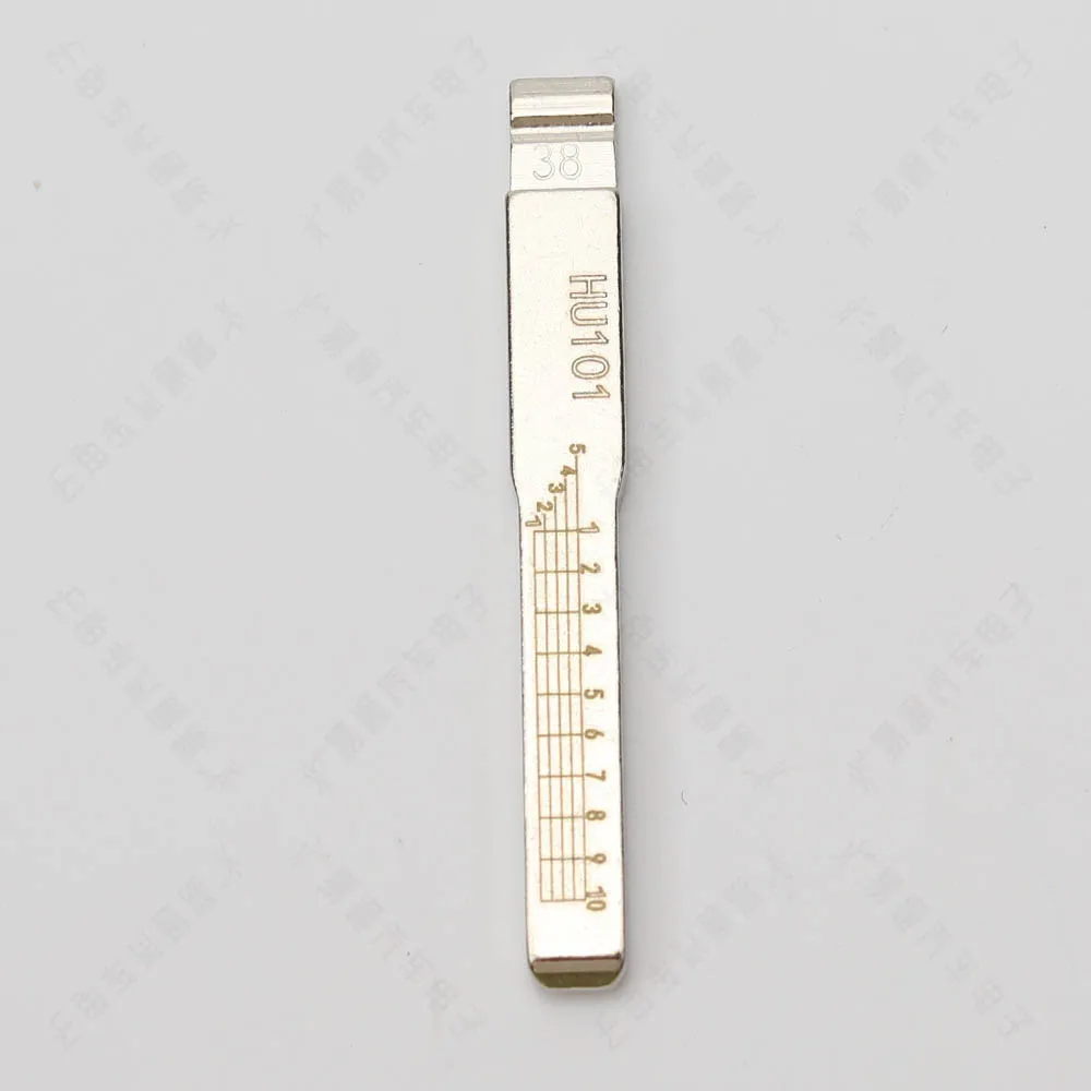 10PCS/LOT HU101 Engraved Line Key Blade For Ford Focus Fiesta Mondeo Volvo Jaguar Scale Shearing Teeth Cutting Blank 2 IN 1 - купить по