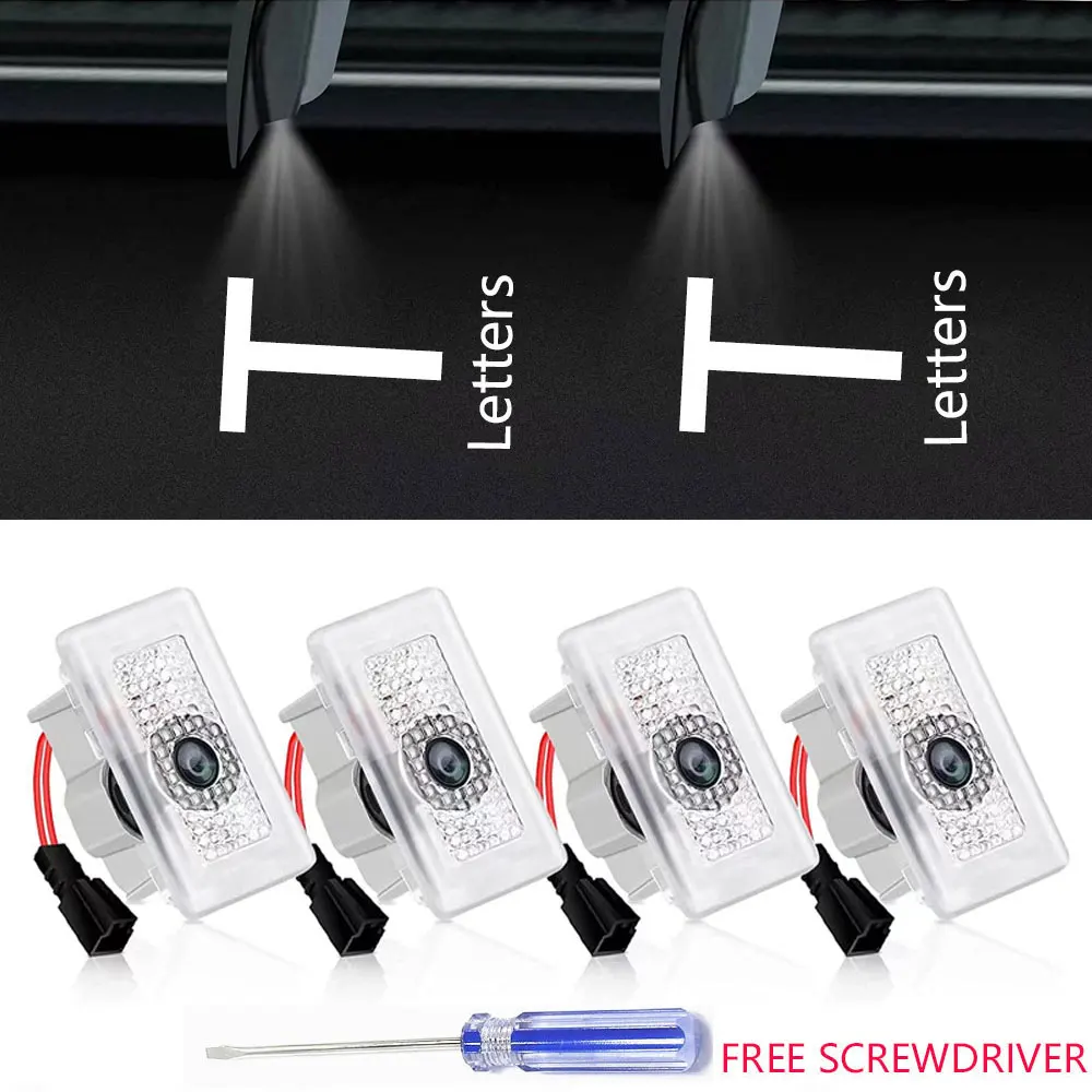 

For Tesla Door Lights Logo Projector Puddle Lights Ultra-Bright Welcome Step Light Never FadeTesla Puddle Lights Model Y 3 X S