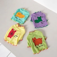 green dog clothes summer thin pet clothes breathable bottoming shirt breathable vest pet teddy two legged clothes