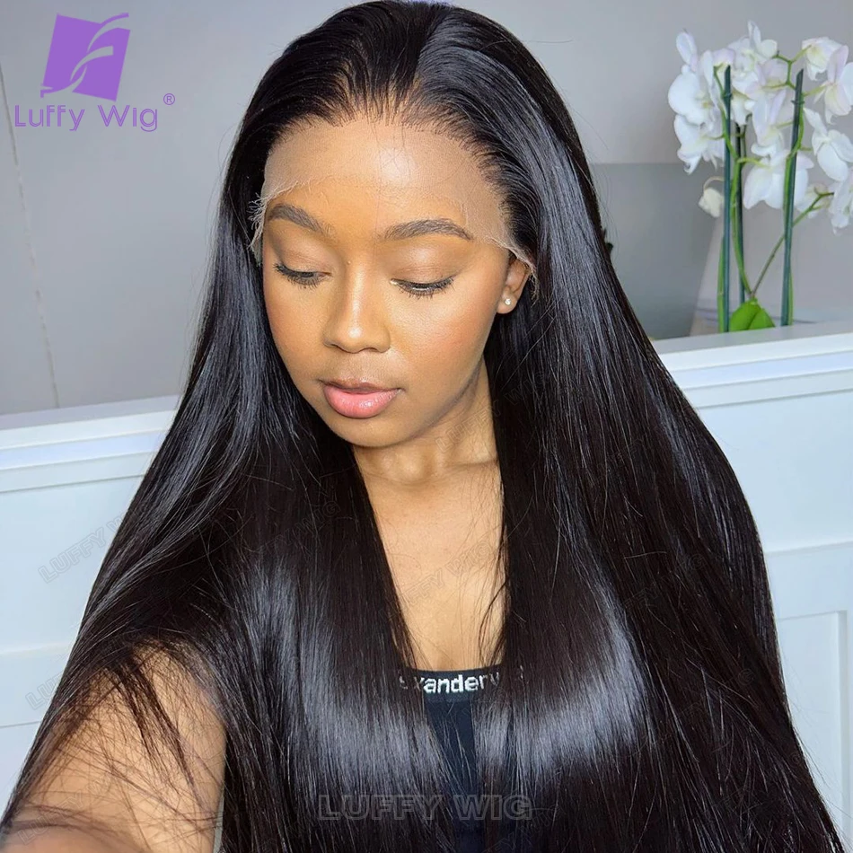 Прозрачный 360 парик на сетке спереди прямые человеческие волосы высокий хвост