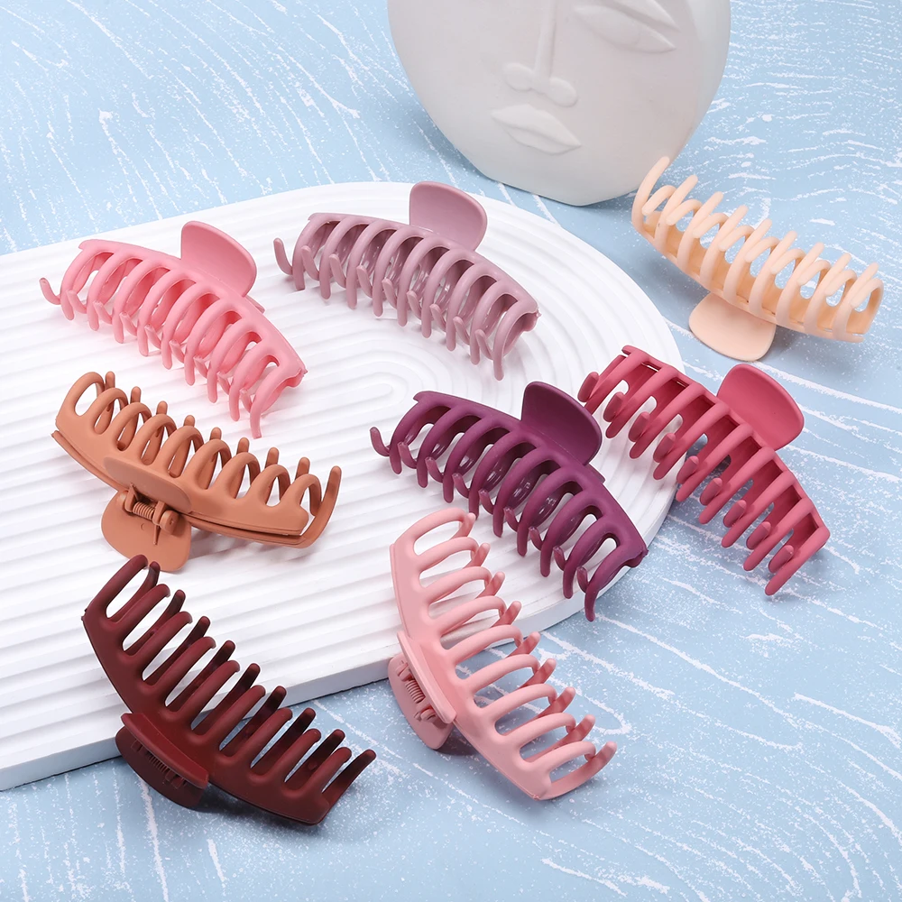 

1Pc Korean Solid Big Hair Claws Elegant Frosted Acrylic Hair Clips Hairpins Barrette Headwear for Women Girls Hair Accessories