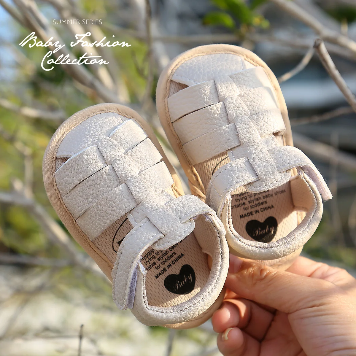 

Toddler Shoes Baby Sandals Synthetic Leather Solid Color Fashion Unisex Shoes Summer Kids Sandal 0-18M First Walkers