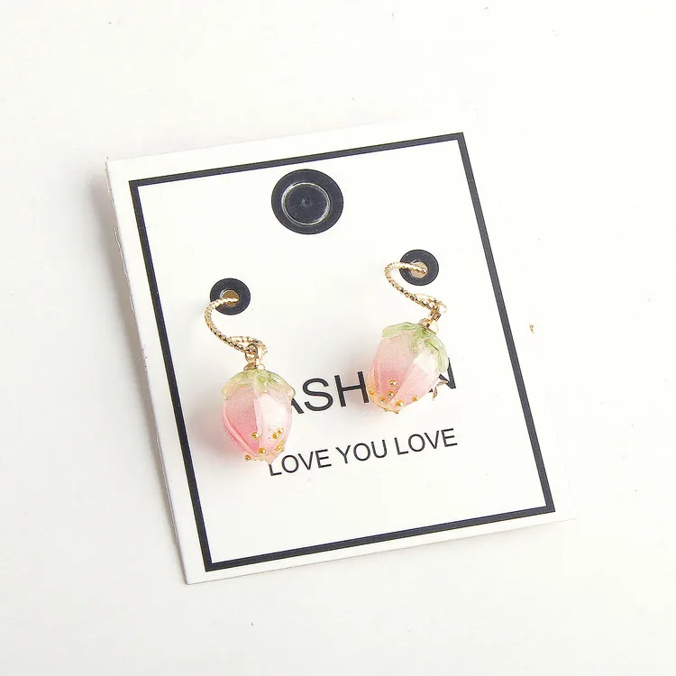 5 шт. 3D акриловые мини цветочные серьги шармы милые браслеты ручной работы с клеем