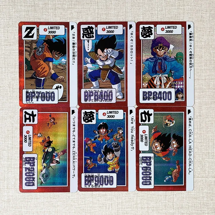 Фото Коллекционная карта Dragon Ball Limited Edition 3000 DIY с светоотражающей сеткой, BP8400, Вегета в западном стиле, Детский Гоку, аниме-карточка-игрушка №2