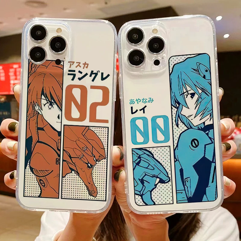 

Neon Genesis Evangelion EVA Phone Case For iPhone 11 Pro 13 Pro Max SE 2020 X XR XS MAX 8 7 6 6S Plus Japan Anime Clear Cover