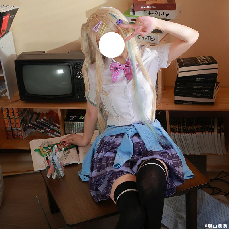Аниме Ширакава Руна косплей японская милая школьница горячие девушки школьная