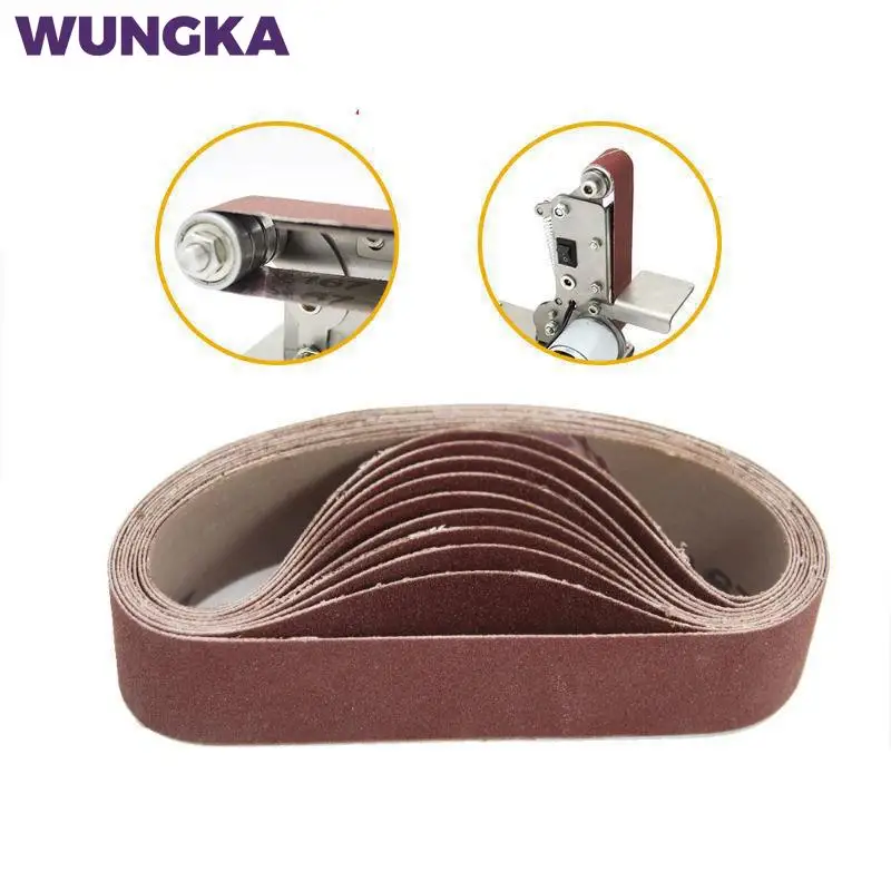 10PCS/Set 330*30mm Sanding Belts 40-1000 Grits Wood Soft Metal Polishing Sandpaper Abrasive Bands For Belt Sander Tool