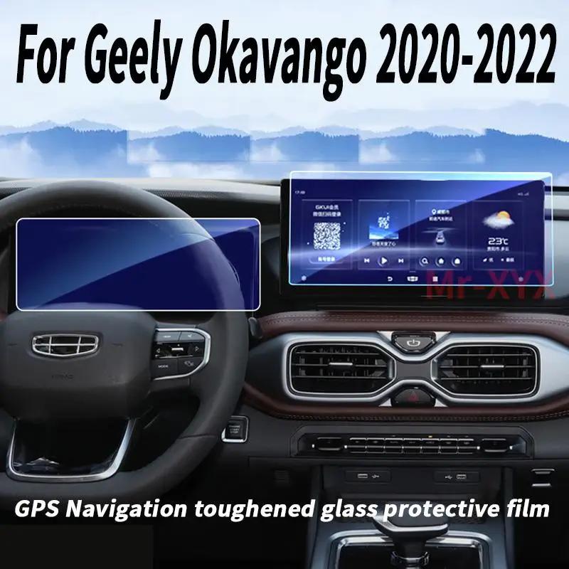 

For Geely Okavango 2022 2020 GPS Navigation Screen Tempered Glass Protection Film Auto Interior Accessories Prevent Scratches