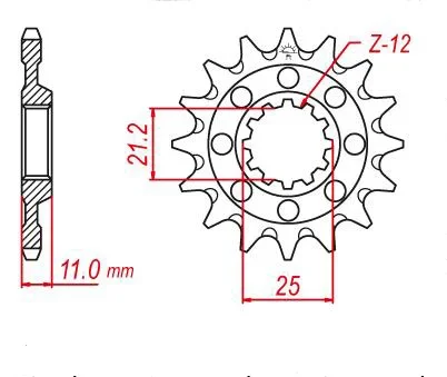 Передняя звездочка мотоцикла 520 12T 13T 14T 15T 16T 17T для Husqvarna 250 300 WR Enduro 450 510 530 570 630 SM SMR SMS