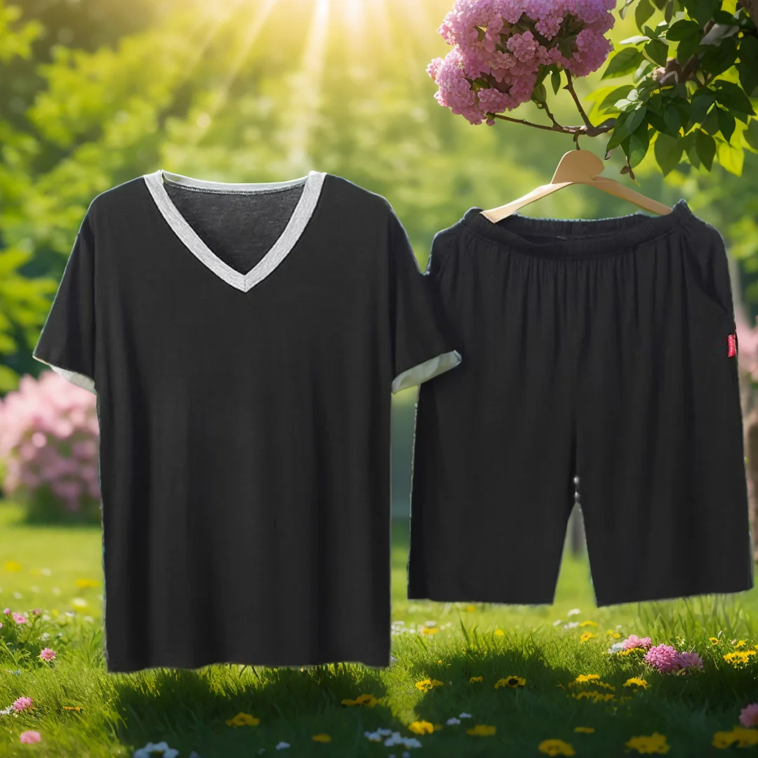 Летний пижамный комплект-Повседневный/сексуальный комплект для