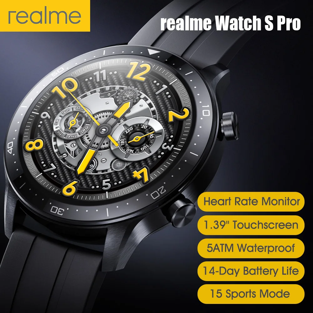

Смарт-часы Realme, 1,39 дюйма, водостойкие, 420 мАч
