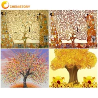chenistory abstract paint by numbers handicraft coloring by numbers creative trees number painting diy gift home decor