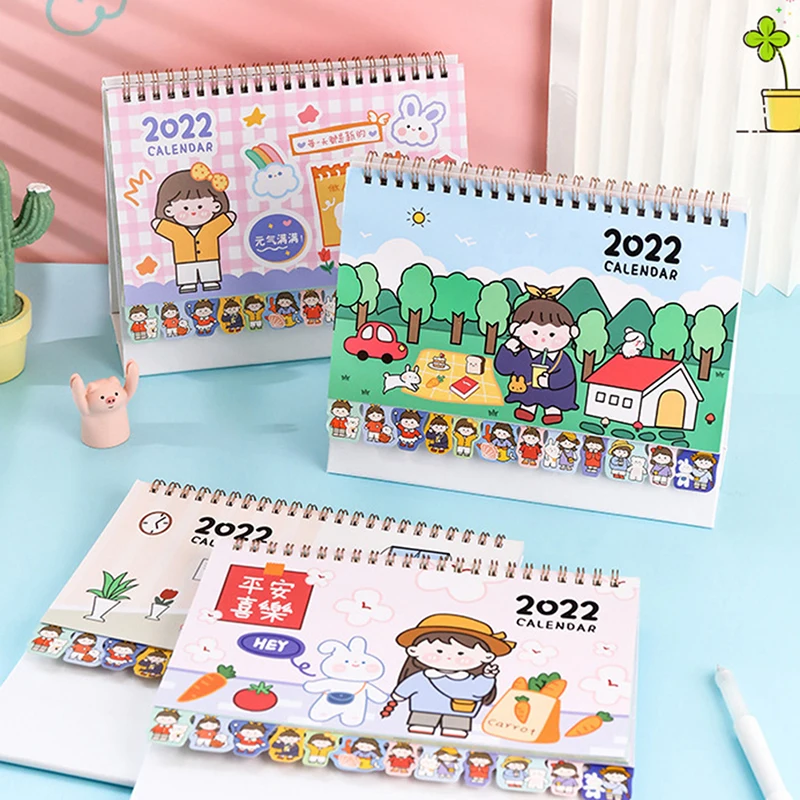 

2022 Cute Desk Calendar Daily Schedule Table Planner Agenda Yearly Organizer