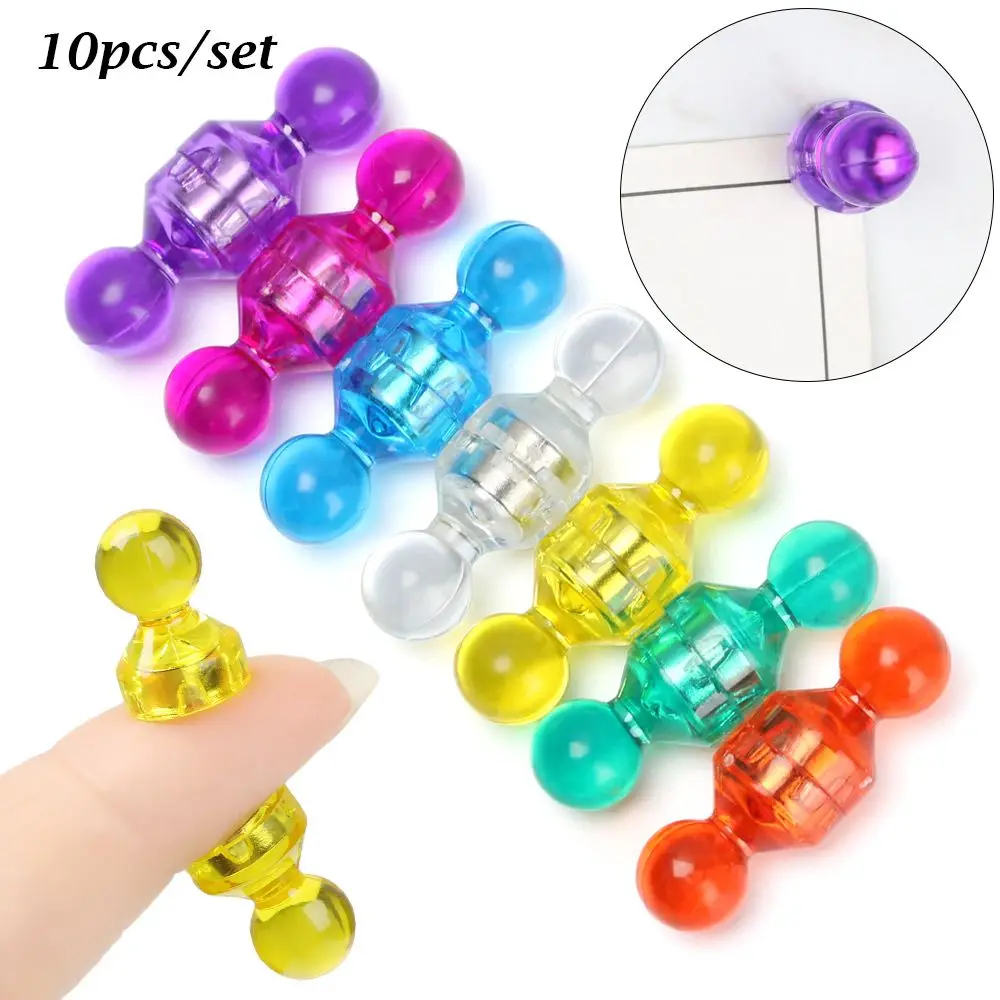 

School Supplies Multicolor Notice Board Markers Message Holder Transparent Acrylic Fridge Magnets Magnetic Pushpin