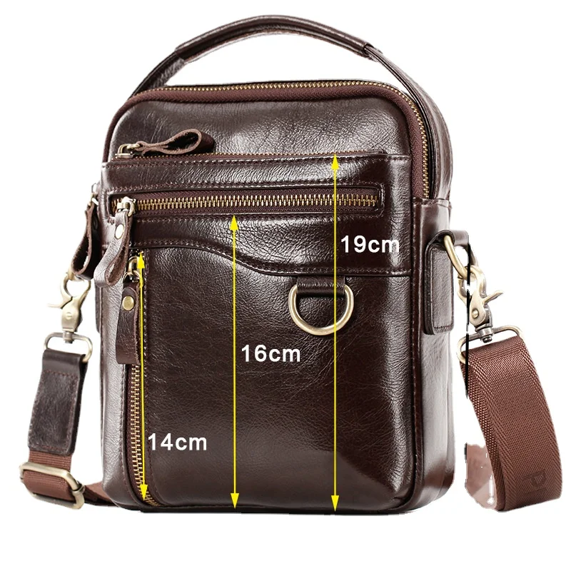 High Quality Time New Leather Cross-body Bag for Men Casual Shoulder Bag Multi-functional Handbag Business Bag