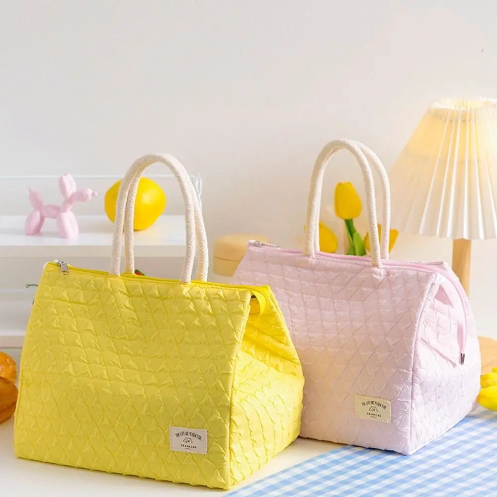 

Nylon Food Drink Cooler Bag Camping Handbag Large Capacity Grocery Bag Lunch Bag Lunch Organizer Tote Bag Lunch Box