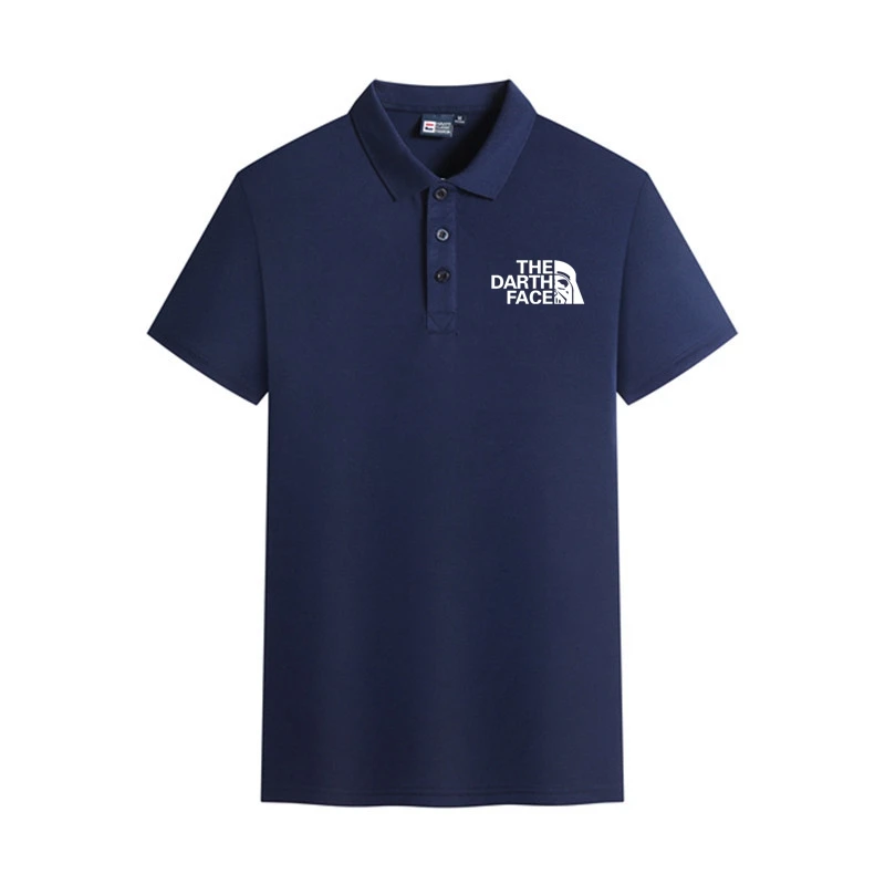 

Мужская хлопковая футболка-поло с коротким рукавом, с принтом