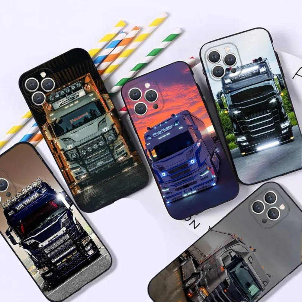 Trucks SA-AB Phone Case For iPhone 16 15 14 13 12 Pro Max 11 7 8 Plus XR XS Shockproof Silicone Soft Shell