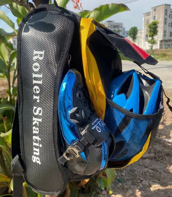 Inline Speed Skating Bag Slalom Skates for Competition Travel Container Backpack Support 90mm 100mm 110mm Racing Shoes