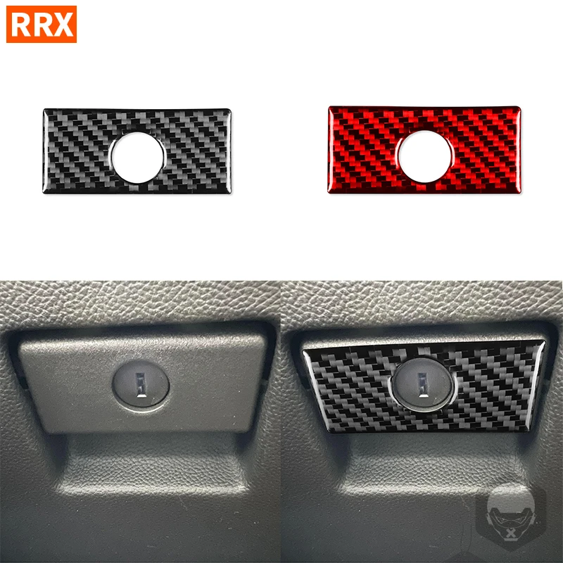 

For Infiniti G37 2007-2013 Car Storage Box Handle Panel Cover Trim Real Carbon Fiber Sticker Interior Protection Accessories