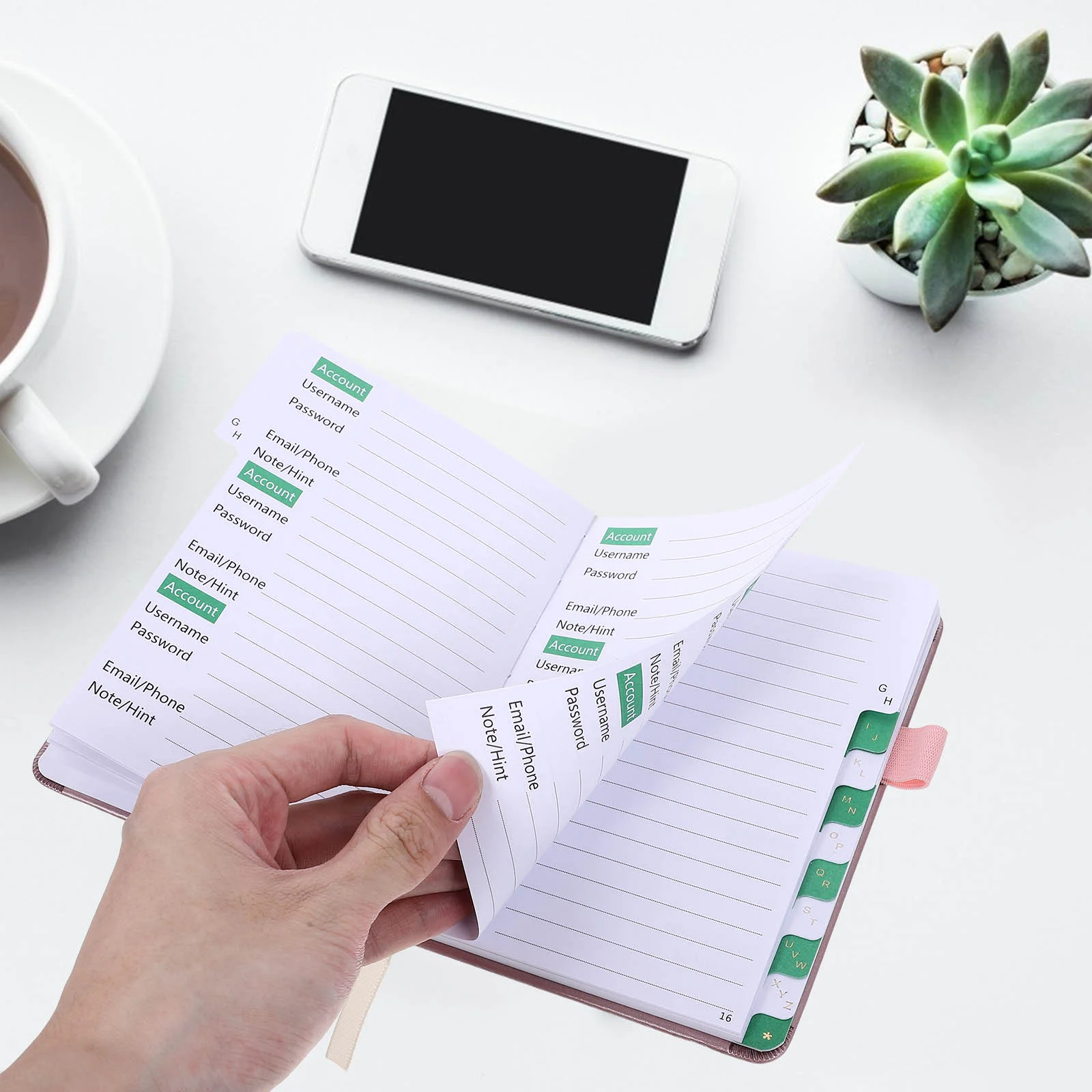 Адрес Телефонная книга Имитация пароля Индексная страница с ремешком-ручкой