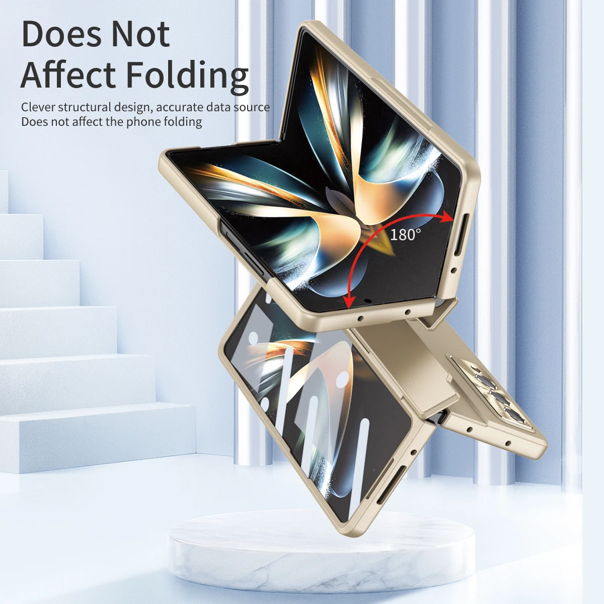 Magnetic Wireless Charging Case For Samsung Galaxy Z Fold 3 4 5G Matel Lens Protection With Screen Glass Film Cover For Fold 4