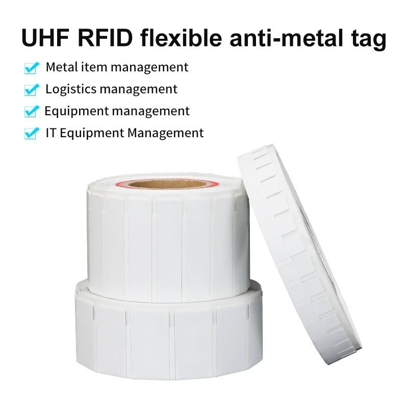 UHF 860-960MHz Flexible Printable Anti-metal RFID Tag For Metal Item Management