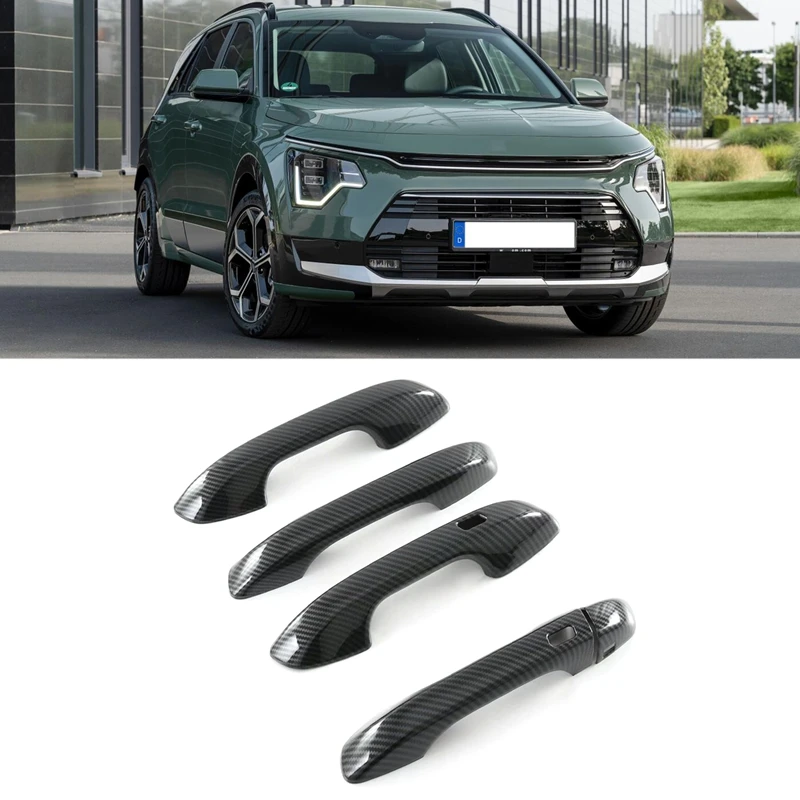 

Защитная крышка для автомобильной дверной ручки для Kia NIRO 2022 из углеродного волокна, декоративная отделка