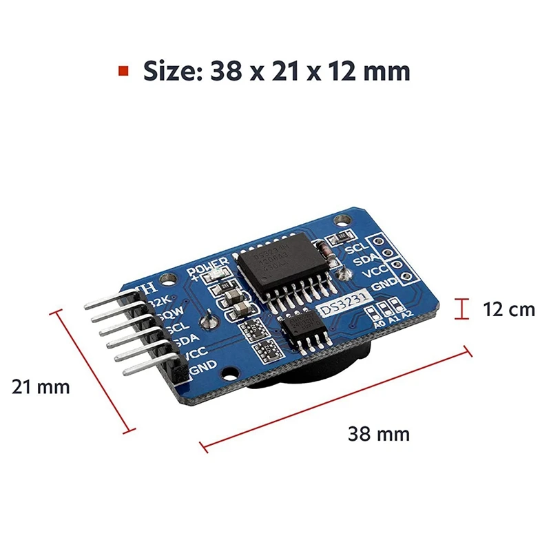 Часы реального времени RTC DS3231 I2C совместимые с Arduino и Raspberry Pi