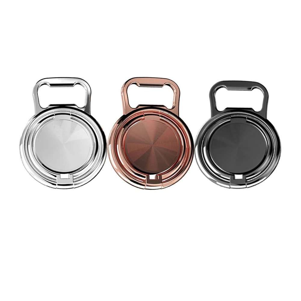 

ZA01 1Pcs Ring Phone Holder With Bottle Opener Car Magnetic Ring Buckle Metal Phone Holder Foldable Tablet Mobile Universal