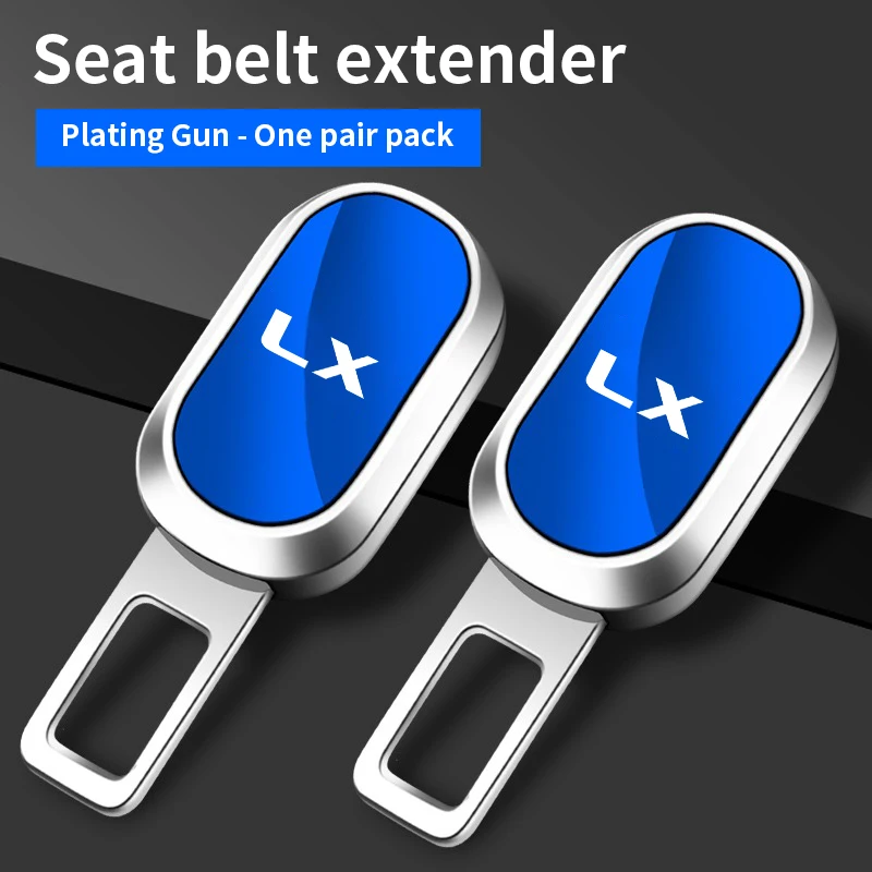 For Lexus LX Logo Car Seat Belt Clip Extender Safety Seatbelt Lock Buckle Plug Thick Insert Socket Extender Safety Buckle