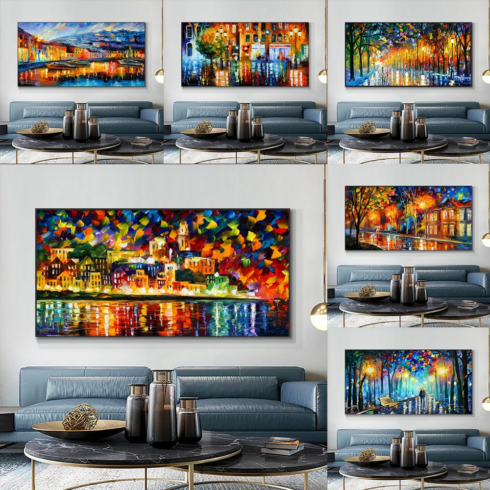 

Abstract Urban Architectural Landscape Oil Paintings Print On Canvas Nordic Posters Wall Art Picture Artwork For Room Home Decor