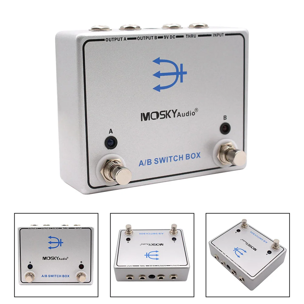 MOSKYAUDIO Гитарная бас-педаль A/B SWITCH Effect Channel Box Переключатель педали сигнала для двух