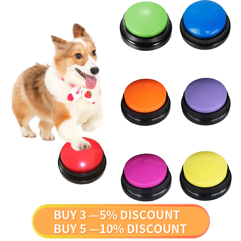 

Pet Toy Training Button Puppy Pet Call Recordable Talking Button Kid Pet Interactive Toy Dogs Accessories Dog Boredom Toy