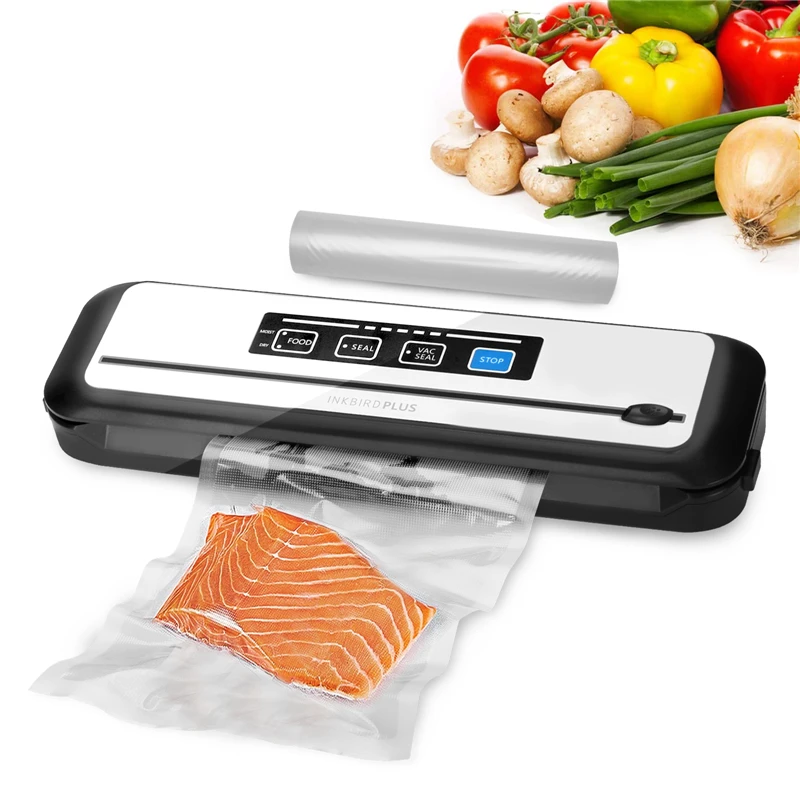 INKBIRD Eletric-Powered Vacuum Sealer Automatic Sealing Machine Air Squeezzing System With Dry&Moist Modes for Meat&Wine&Seafood