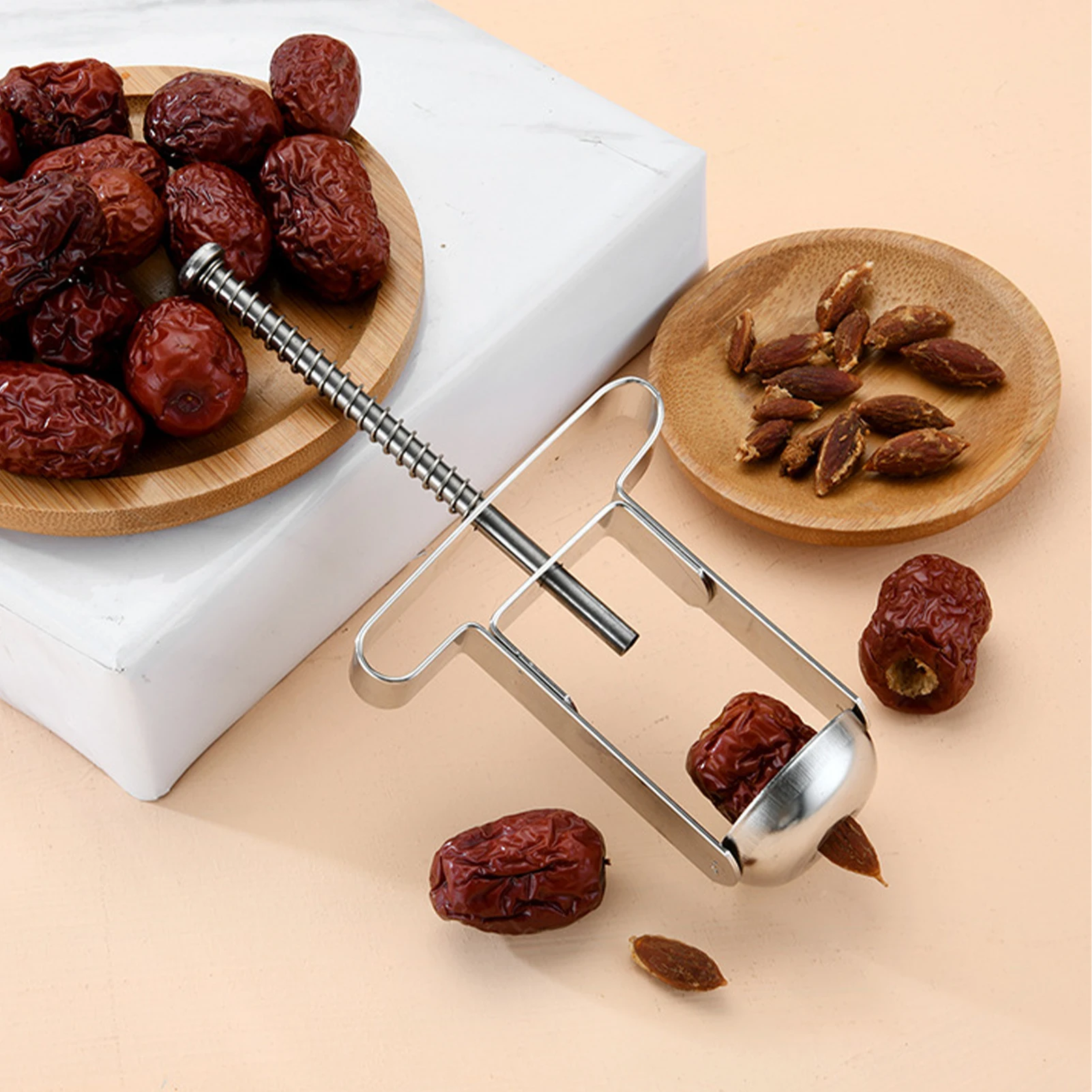 

Corer Tool Kitchen Stainless Steel Fruit Pitter Tool Portable Kitchen Gadgets Remove Cores Of Cherry Jujube Olive Hawthorn