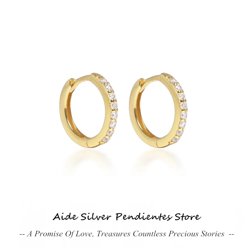 

AIDE 20 Color Round Silver Hoops Earrings Women 2022 Trendy Purple Green Blue Pink Piercing Earrings Fine Jewelry Pendientes