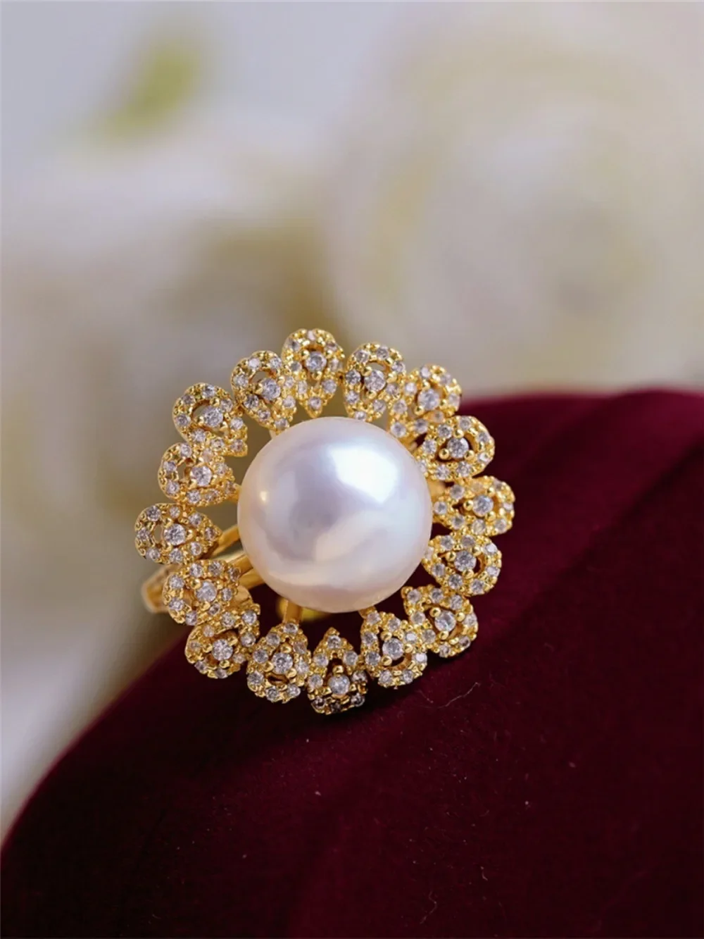 18-каратное золото сделай сам ручное кольцо паста для лица полуотверстие бусина